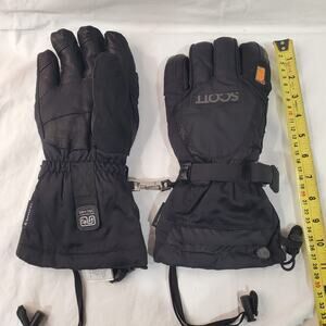 SCOTT Black Vent Snow Gloves Winter Dryride Ski Snowboard Gloves Size L 7.5